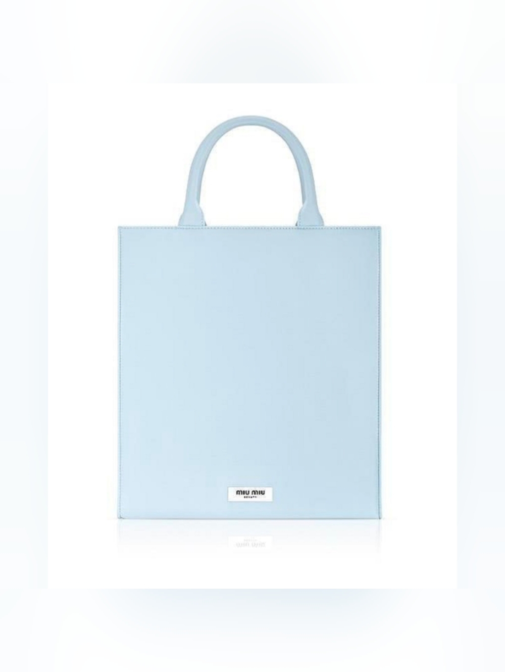 NWT Miu Miu Tote Bag Mini – Blue Logo Bag + Dust Bag